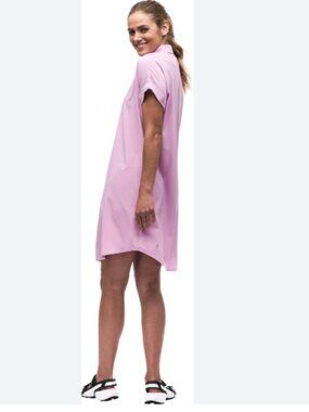Indyeva Frivol Knee Length Short Sleeve Shirt Dress Women's M UPF 50